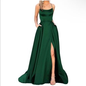 green prom dress